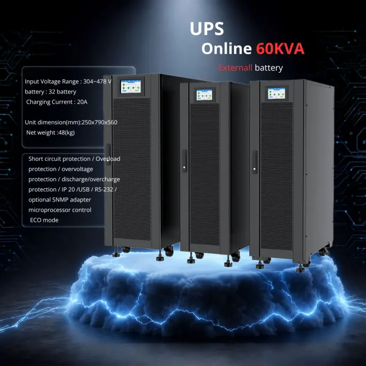 UPS 60kVA Online Farsan سه فاز با نمایشگر لمسی