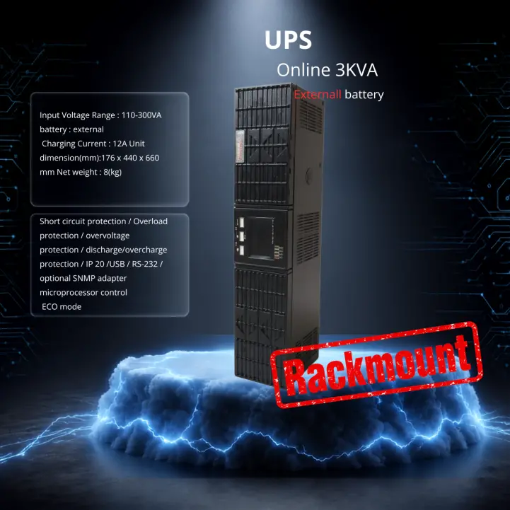 یو پی اس آنلاین رکمونت 3KVA باتری داخلی